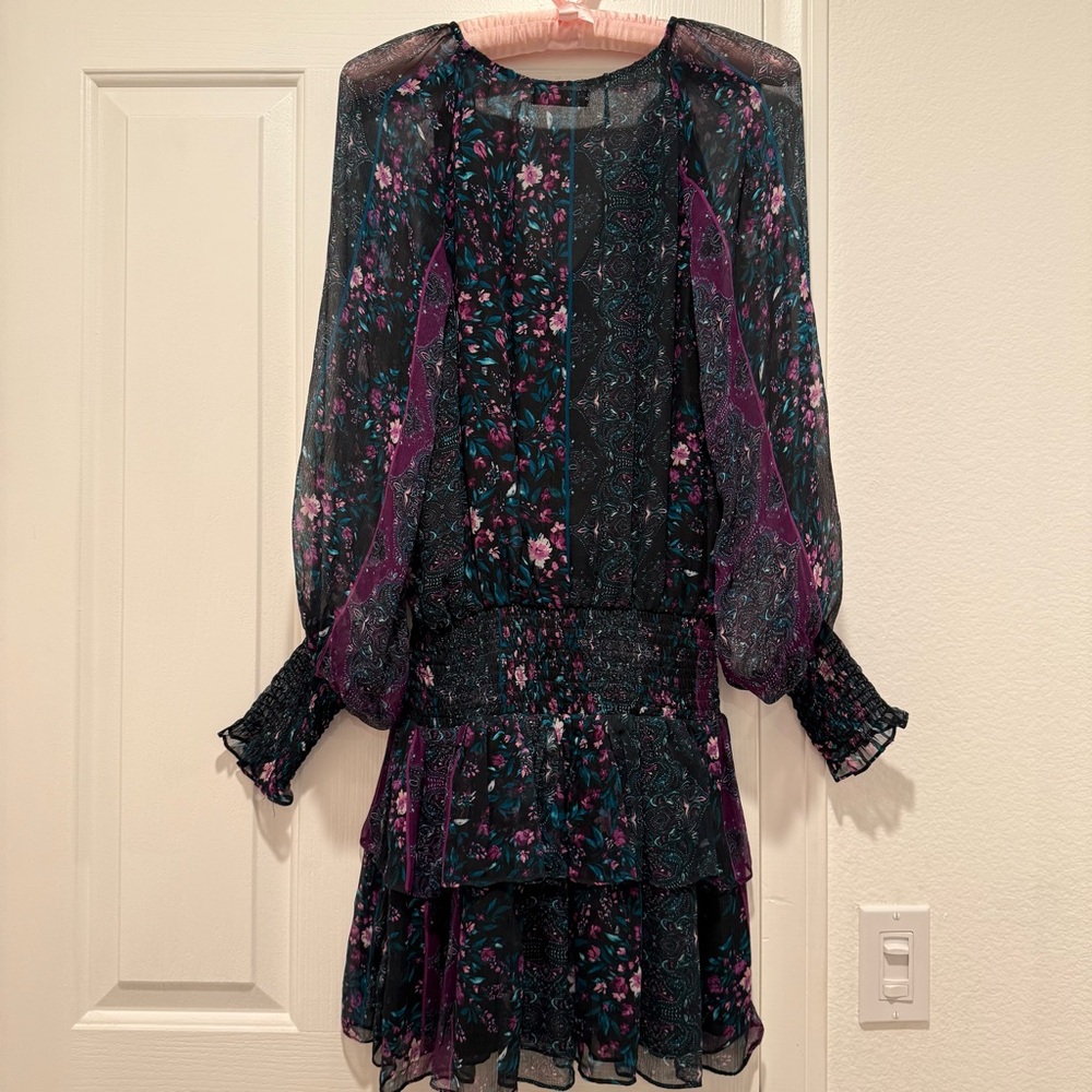 Ramy Brook New York 100% Silk Mini Dress Size M - Picture 9 of 11